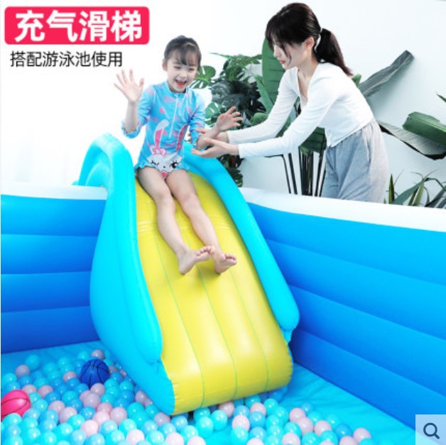 Picture of Inflatable Slide with Swimming Pool Indoor Children's Playground Inflatable Toy Amusement Facilities Naughty Castle