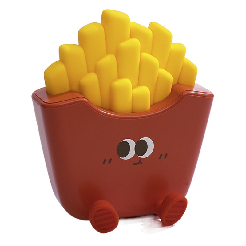 New cute cartoon creative night light desktop charging decoration Pat Light children's birthday gift French Fries Night Light