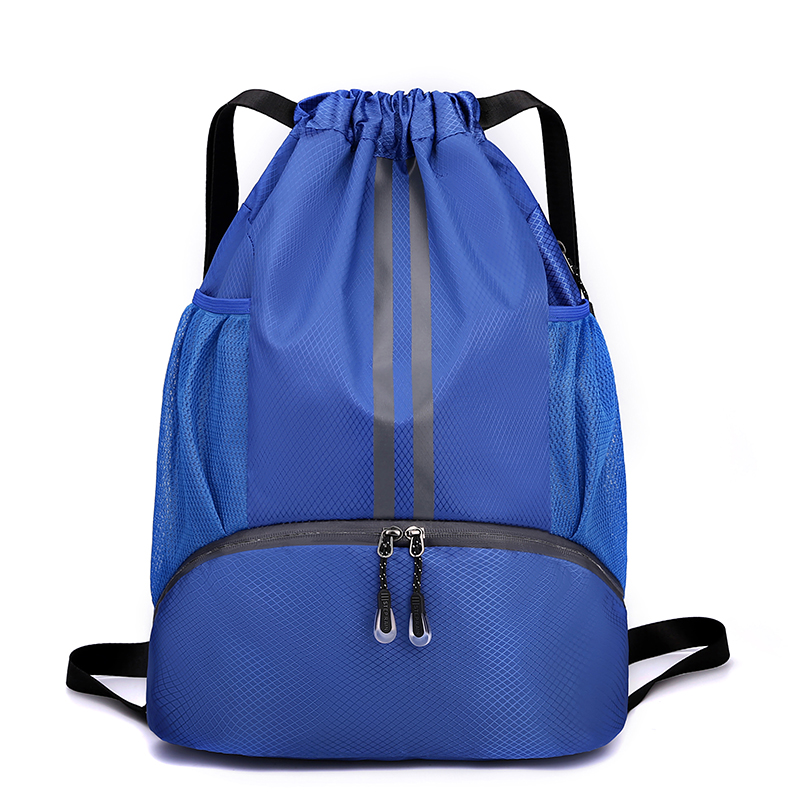Picture of Basketball Bag Dry and Wet Separate Swimming Bag Bundle Pocket Drawstring Backpack Men's Basketball Bag Ball Bag Student Portable Schoolbag