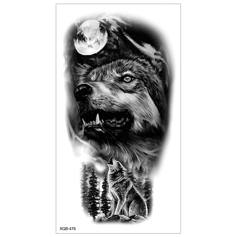 Picture of New Half Arm Tattoo Stickers Cross-border Amazon Hot Selling Set Dark European and American Realistic Waterproof Tattoo Stickers Wholesale