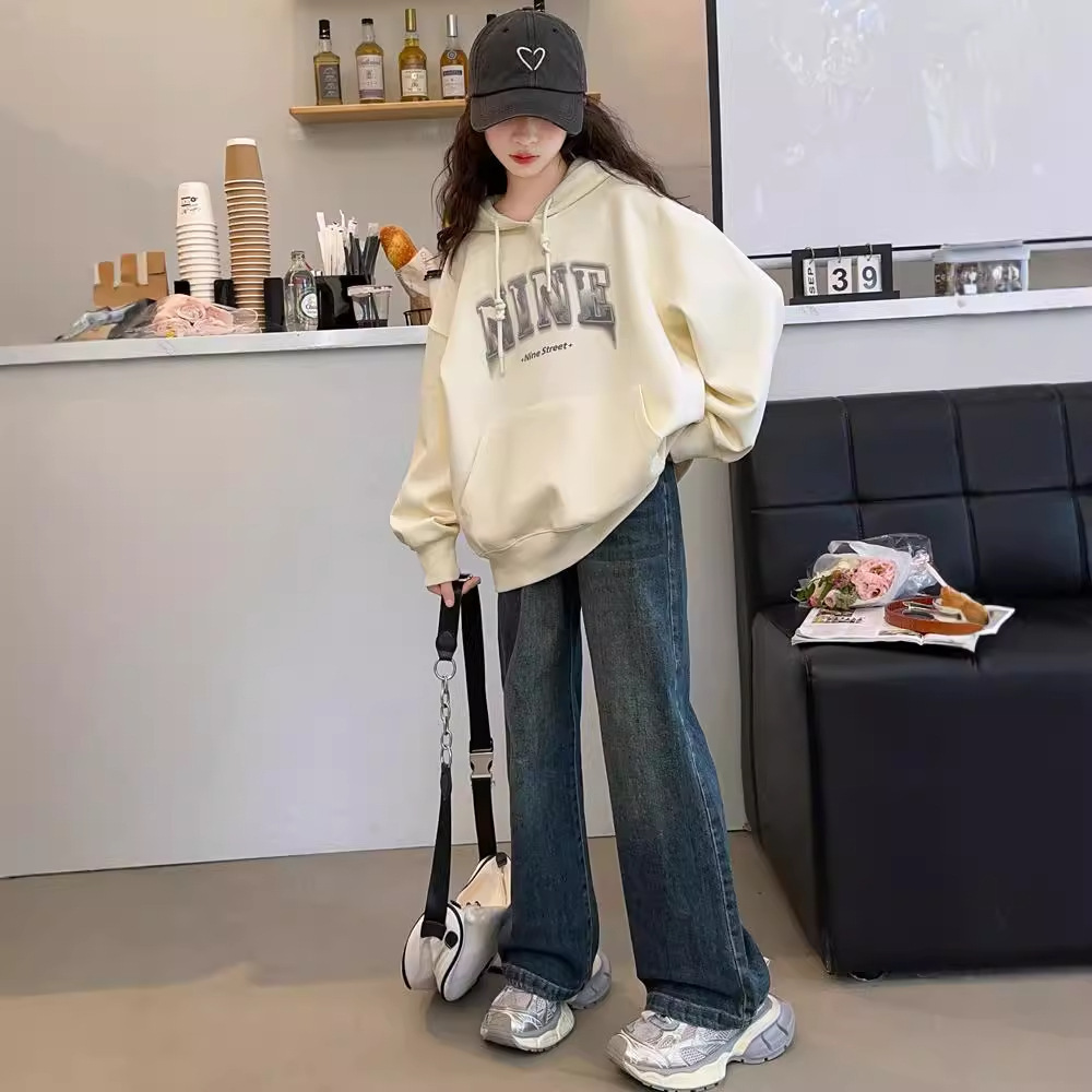 Picture of Girls' Hoodie 2024 New Style Autumn Girl's Hooded Top Children's Clothes Spring and Autumn Fashionable Big Children's Clothes