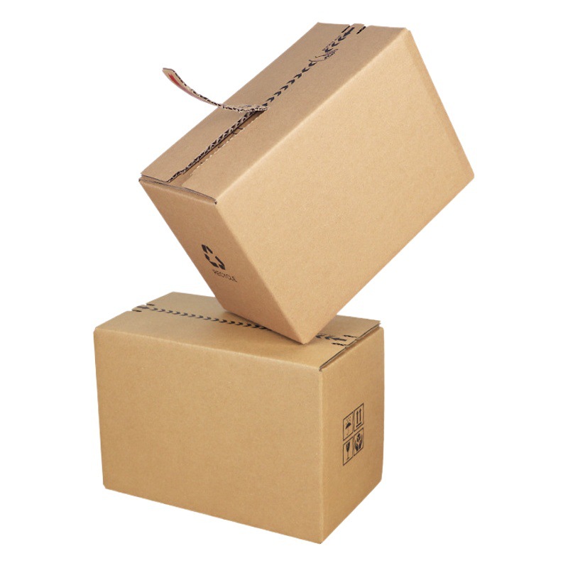 Zipper carton 3-layer super hard express postal corrugated e-commerce environmental protection packaging tape-free packaging small paper box