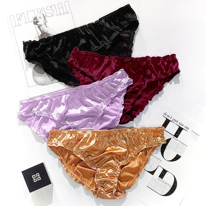 Picture of Cross-border Amazon Large Size Women's Underwear Low Waist European and American Sexy Soft Comfortable Super Stretch Color Thong Pure Cotton