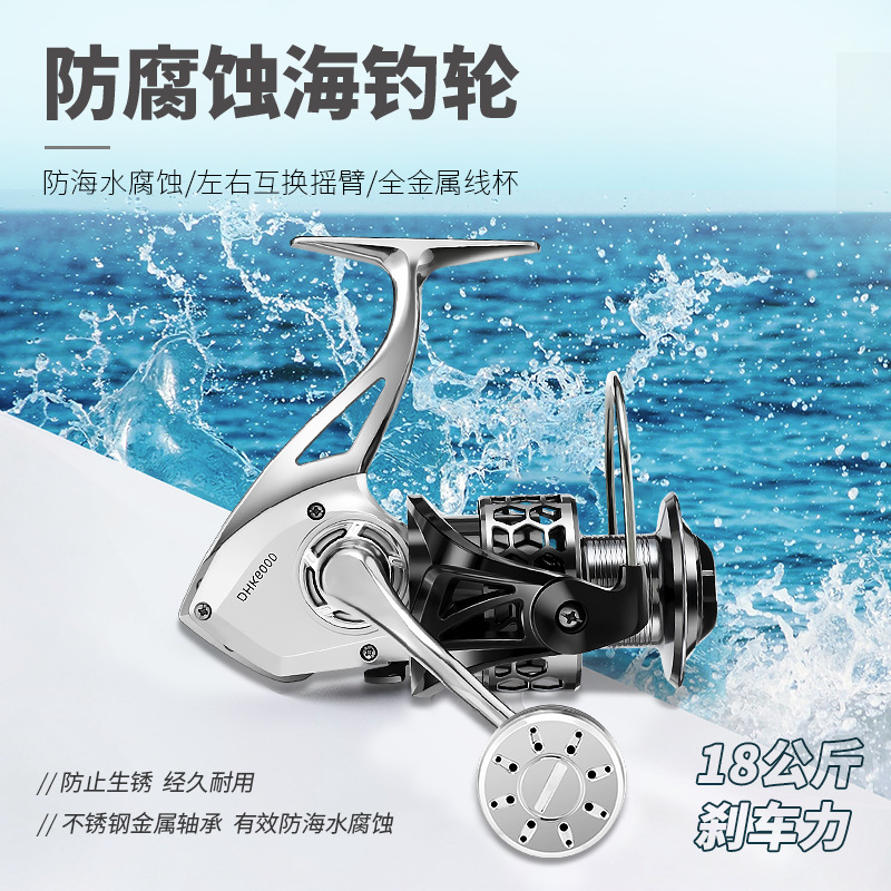 Anti-Seawater Fishing Reel, All-Metal Fishing Reel, Spinning Reel, Iron Plate Reel, Boat Fishing Reel, Sea Fishing Reel, Anchor Fishing Reel, Fishing Line Reel