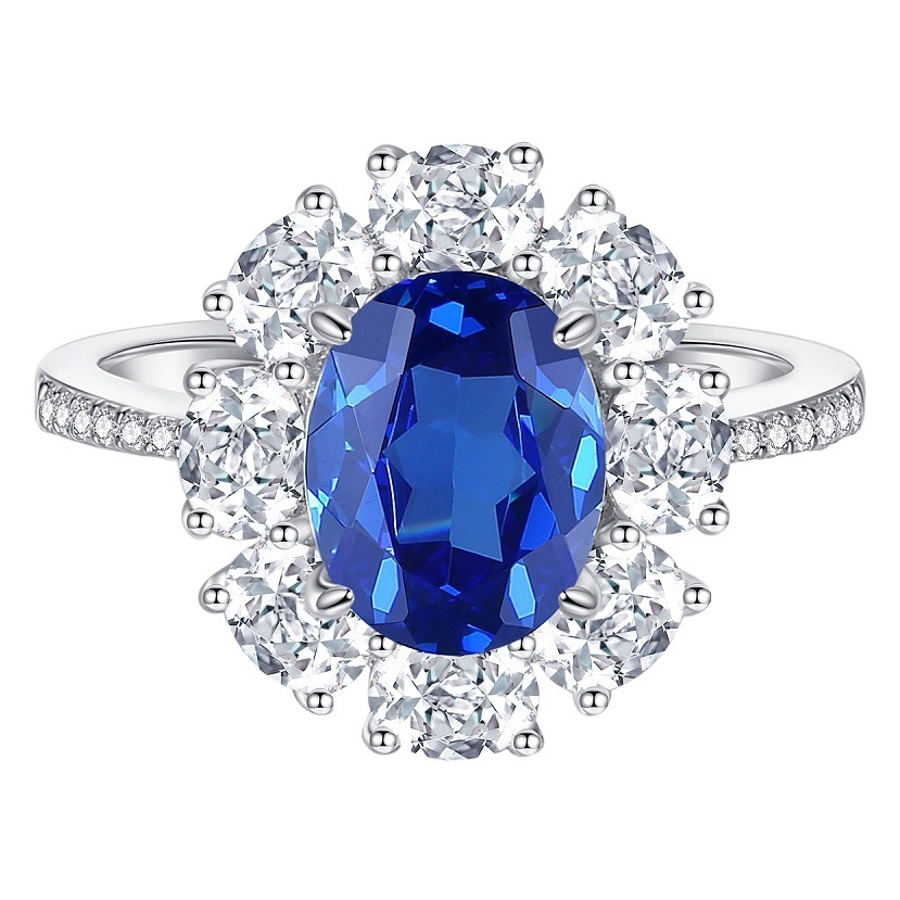 Cross-border e-commerce products supply hot jewelry s925 sterling silver ring women's high-end feeling ins Europe and the United States full of diamond ring