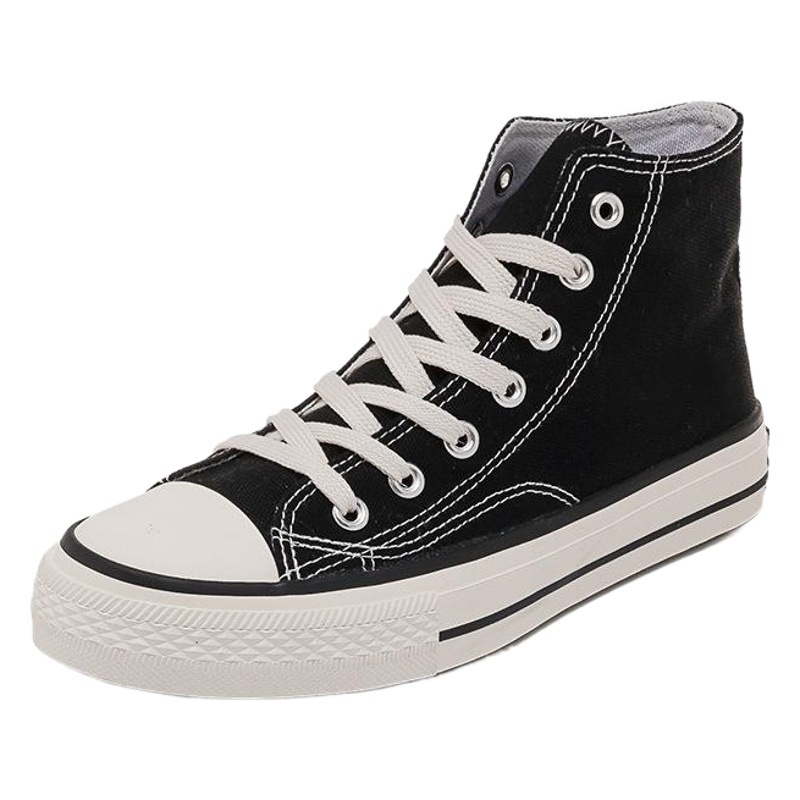 2024 Summer New Canvas Shoes Female Students 1970s High-top Lace-up Korean Sneakers ing Trendy All-match Sneakers
