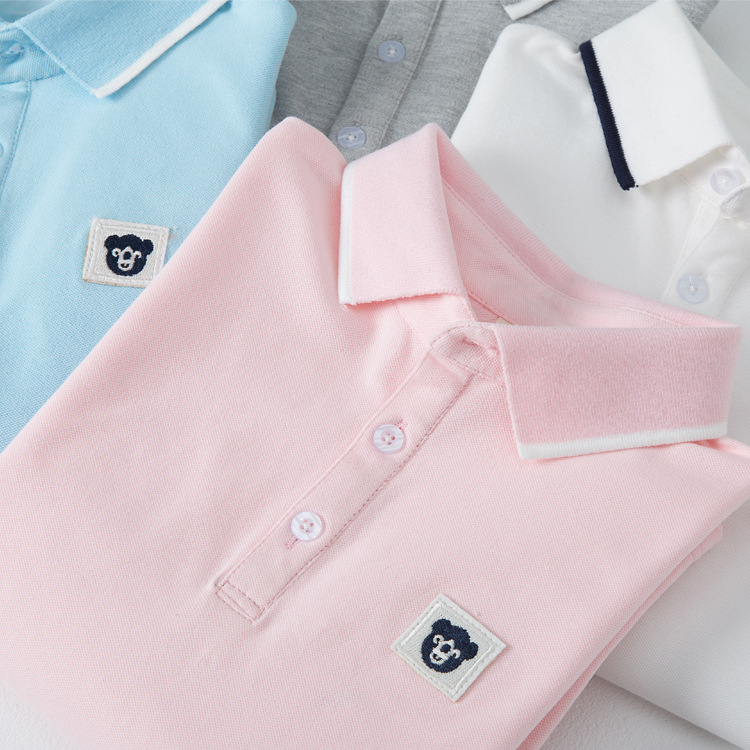 Picture of Children's Base Shirt 2023 Spring and Autumn New Long Sleeve Top Boys and Girls Cotton Polo Shirt T-shirt for Middle and Large Children's School Uniform