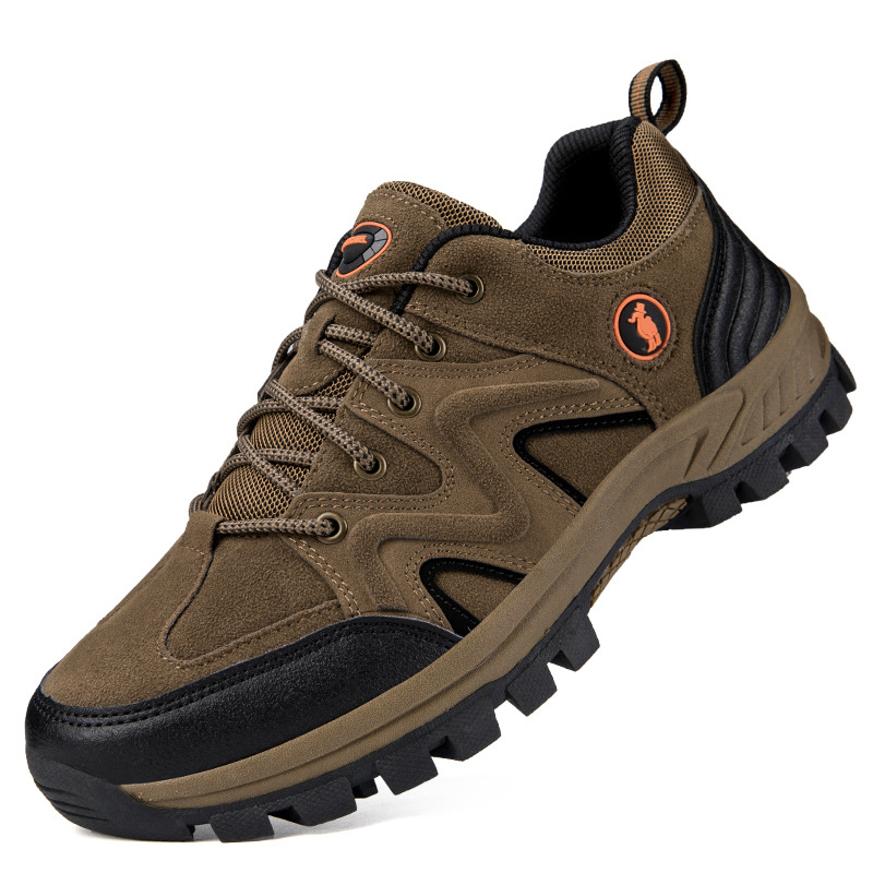 Outdoor hiking shoes for men, gripping, anti-slip, shock-absorbing, lightweight, breathable, mountain climbing, off-road travel, professional sports hiking shoes for men