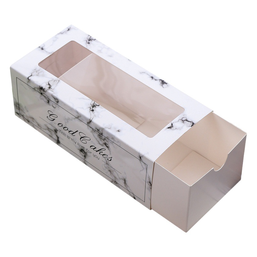 Cake Towel Roll Dessert Box Color Printing West Point Box White Cardboard Drawer Type Baking Food Store Packaging Box