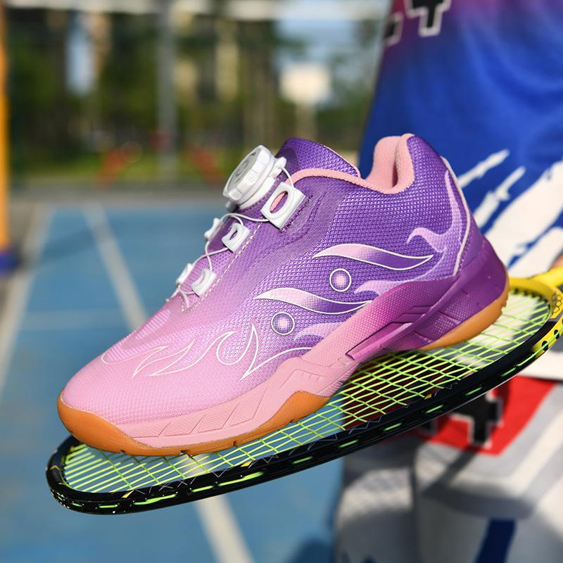 Revers 2024 New Competition Special Swivel Button Children's Badminton Shoes Boys and Girls Training Shoes Tennis Shoes