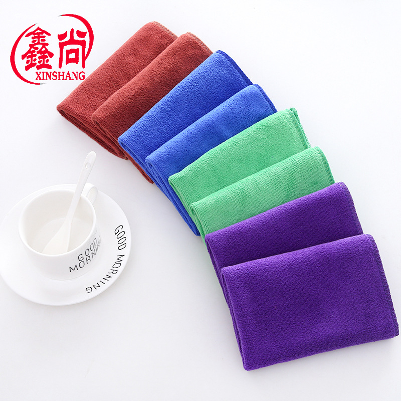 Picture of Wholesale microfiber small square 30*30 absorbent quick-drying towel kitchen cloth car towel custom logo