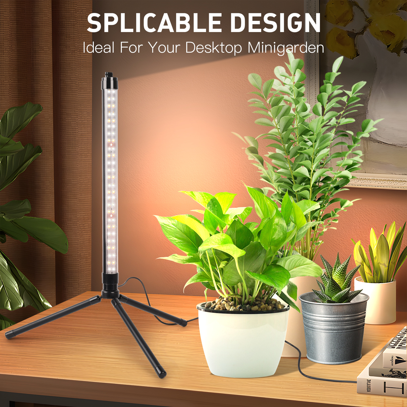 Picture of LED three-section detachable bracket full spectrum timing plant growth lamp aquarium landscaping nursery light