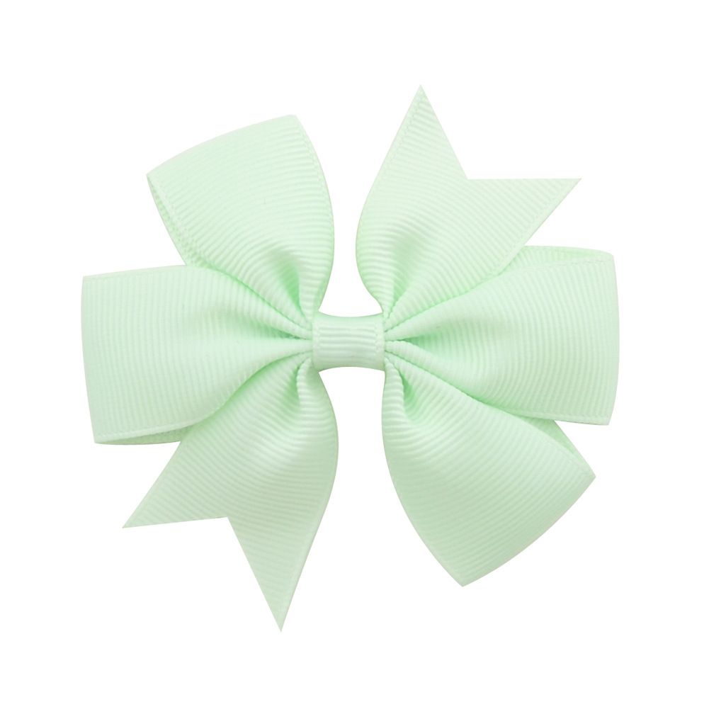Picture of 53 Colors Amazon Hot Selling Six-Ear Pure Color Ribbed Fishtail Bow Hairpin Hair Accessories Kidsren's Headwear 564