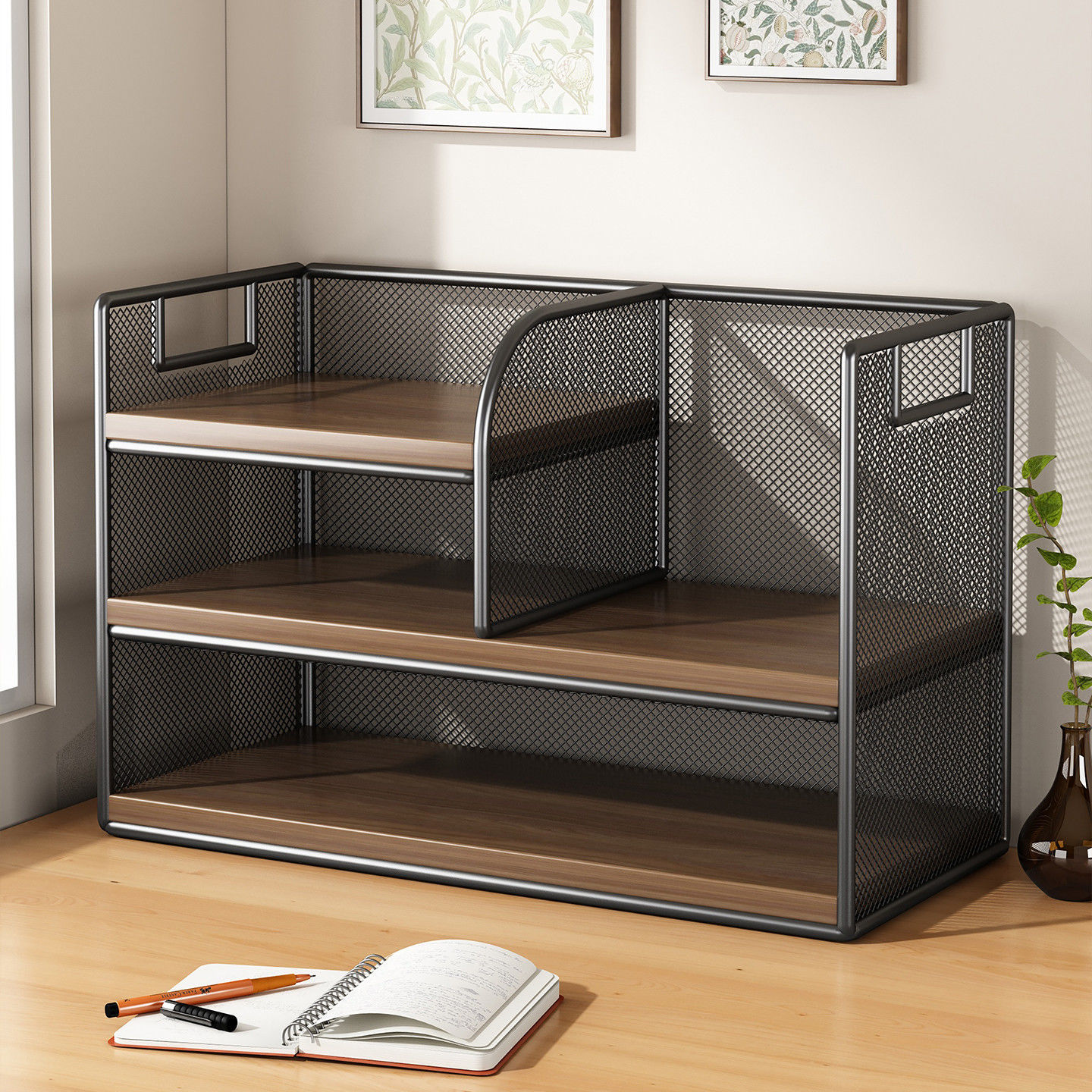 Desk stand, desktop small shelf storage rack, storage for household multi-layer small bookshelves, document organization and layered shelves