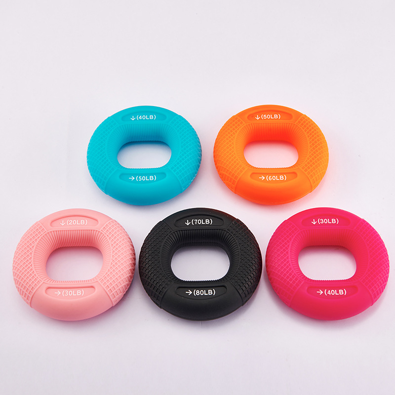 Double Strength Silicone Grip Fitness Exercise Grip Ring Arm Hand Strength Trainer Silicone Double Strength Grip