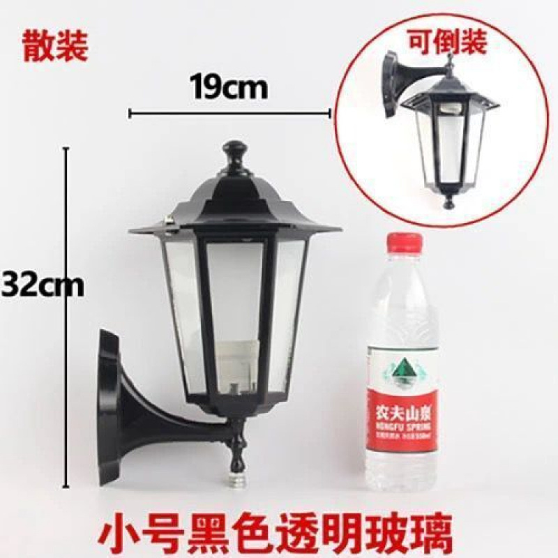 Picture of Small hexagonal wall light, outdoor lamp, outdoor wall lighting, European style retro balcony, waterproof, antique, bronze black