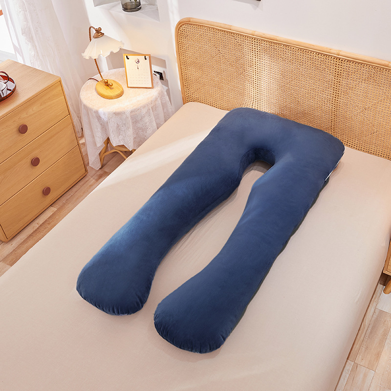 Picture of Maternity Pillow Direct Sales Amazon Multifunctional Maternity Pillow Side Sleeper Pillow Pure Cotton Removable and Washable U-Shaped Nap Pillow Cushion