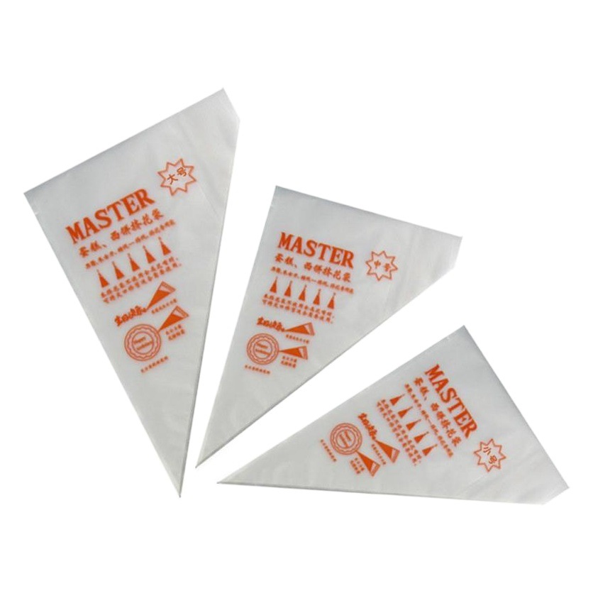 Transparent pastry bag large and medium size small size thickened disposable pastry bag cream cake pastry nozzle bag 100 pack