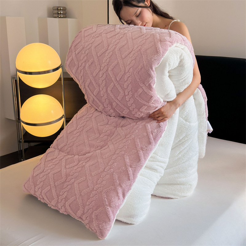 Picture of Taff velvet winter quilt lamb velvet arctic velvet core single double padded warm winter quilt factory wholesale generation