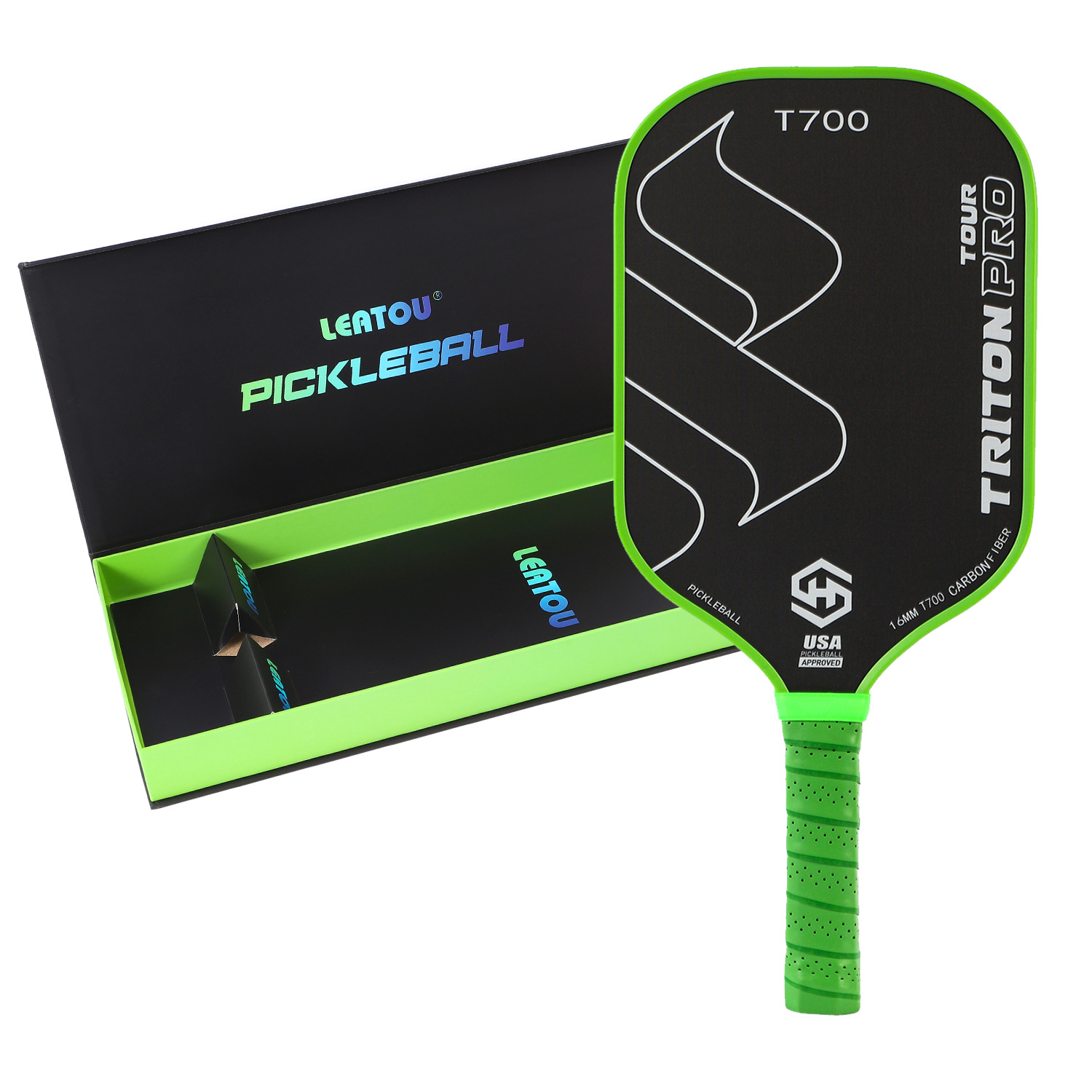 Peak racket board T700 carbon fiber frosted rough mute color box suit coach game Pickleball