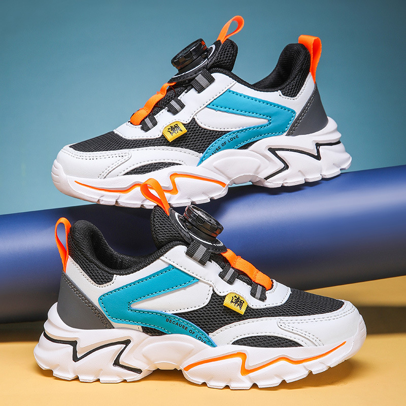Low-top Spring and Autumn Mesh Sports Children's Flat Bottom Explosions Sports Running Shoes 2024