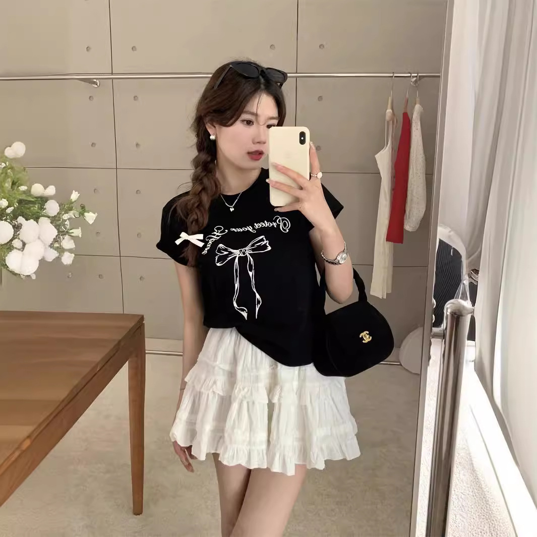 White Cake Skirt Women's 2025 New Summer High Waist Slim A- Line Fashionable Ballet Style Puff Skirt