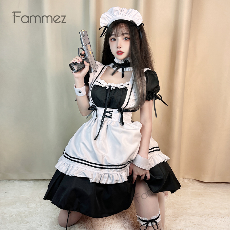 Picture of Large Size Maid Dress Soft Girl Dress cos Miracle Warm Cute lolita Maid Uniform Women's Big Brother Dress Set