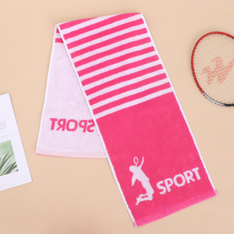 Picture of Cotton sports towel printed custom logo double-sided cotton 25*110cm sports towel hook outdoor sweat