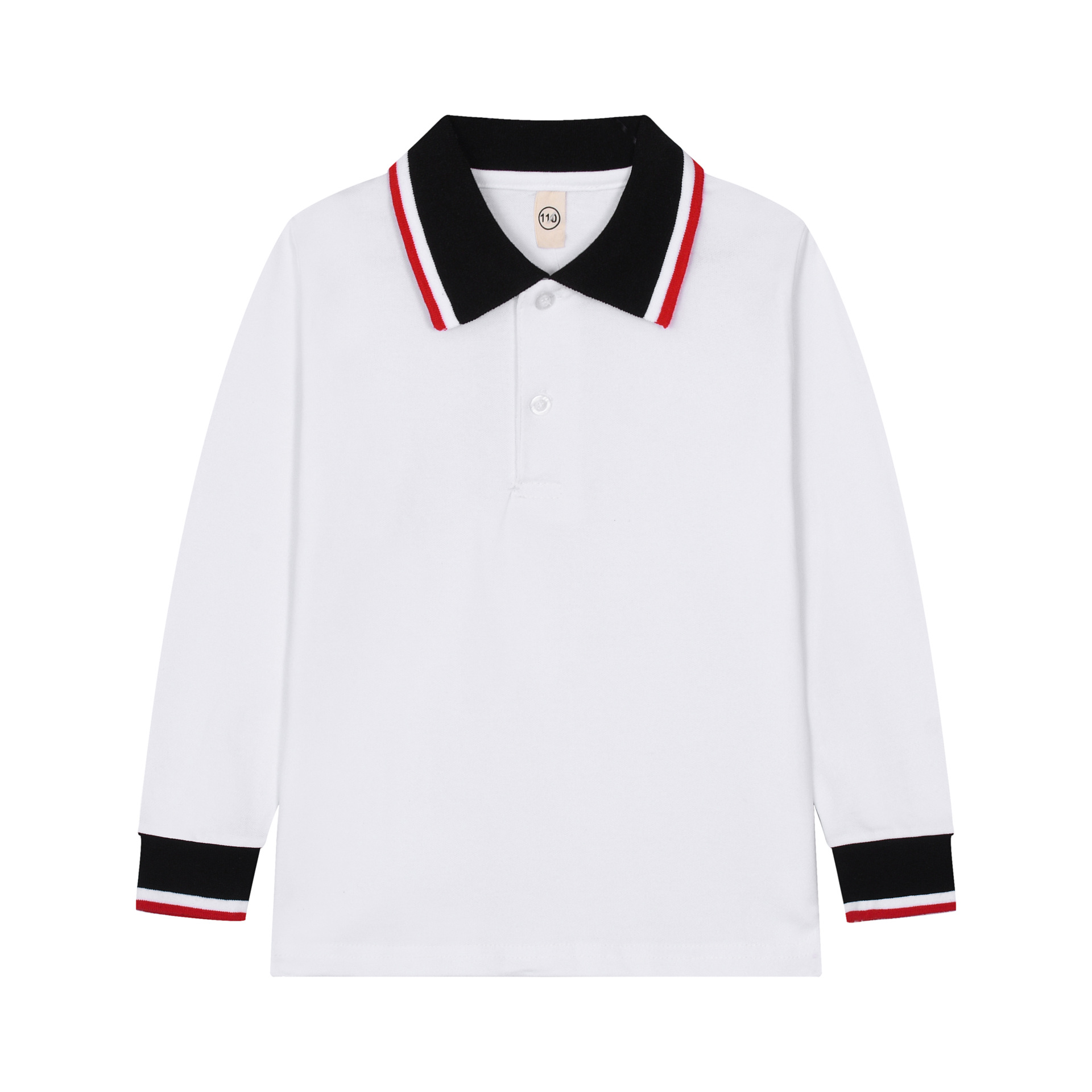 Picture of Boys' polo shirt long sleeve T-shirt children's cotton school uniforms girls lapel garden clothes White bottoming shirt a generation of hair