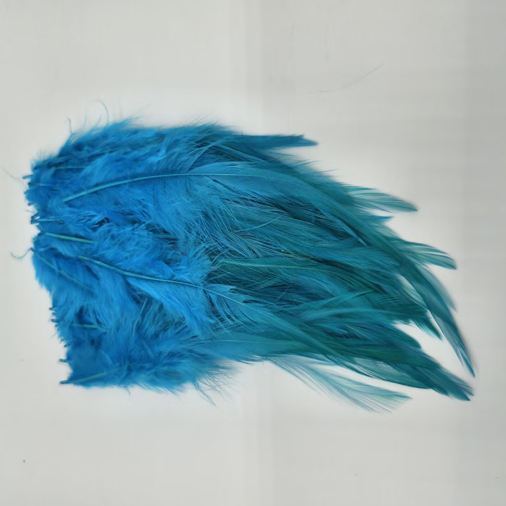 Picture of Feather Wholesale Pointed Hair Color Chicken Feather Big White Pointed Dream Catcher Handmade Crafts Earrings Garment Accessories DIY