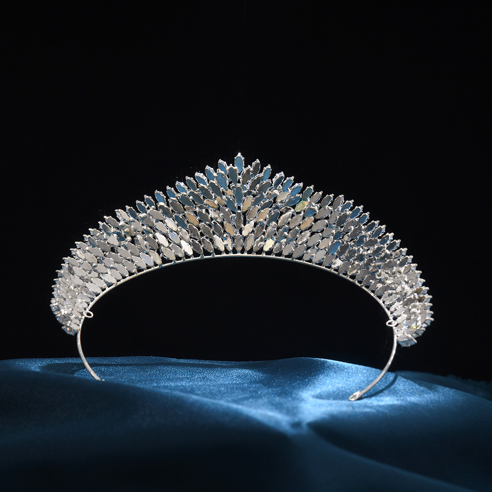 Picture of European and American bride wedding luxury crown exquisite wedding headdress zircon crown cross-border hair accessories wholesale
