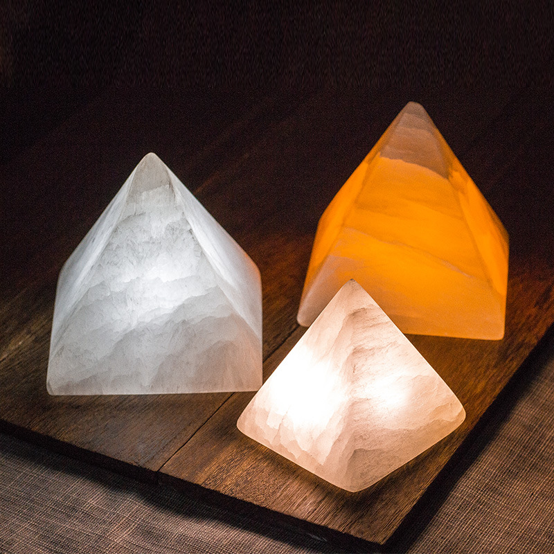 Pyramid charging induction ore night light ornaments bar desktop romantic warm clap light bedside atmosphere light