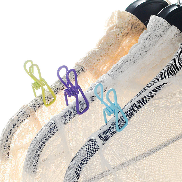 Picture of 10 Pack Color Multi-purpose Clip Drying Clip Clothes Clip Clothes Clip Strong Windproof Clip for Cold Clothes