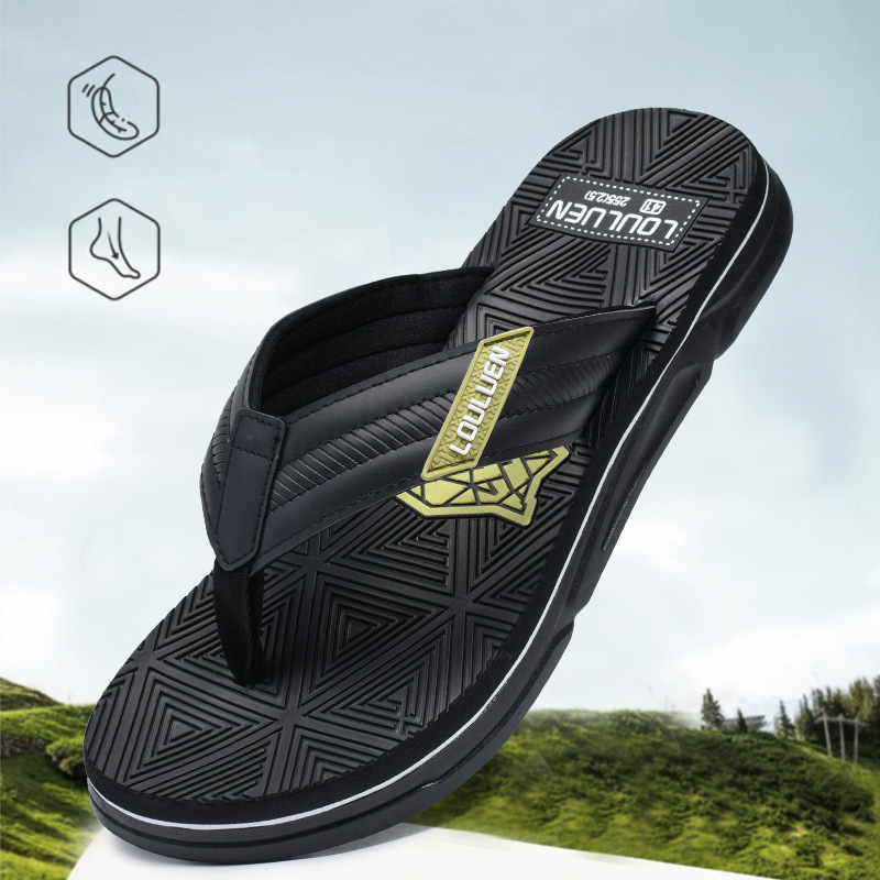 Cross-border 2025 New Flip-flops Men's High-end Sense Casual Flip-flops Men's Slippers Outer Wear Non-slip Beach Sandals