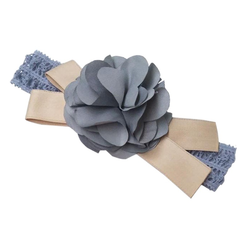 Korean Style New Children's Hair Band Lotus Root Starch Flower Hair Band Large Flower Wide Lace Hair Band Baby Hair Accessories Baby Photo Hair Accessories
