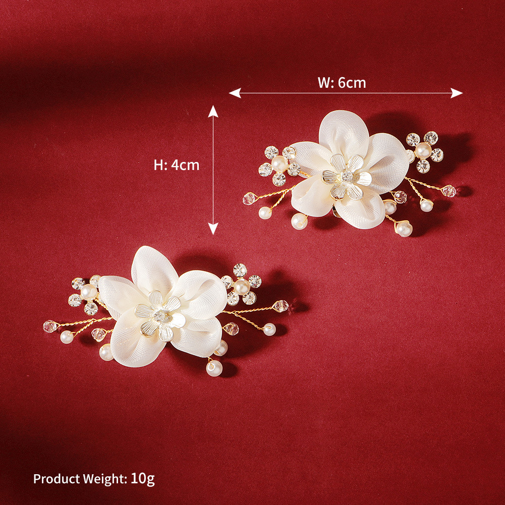 Picture of European and American Bride Wedding Shoes Accessories Detachable Shoe Buckle Exquisite Handmade Accessories Beautiful Crystal Beaded High-heeled Shoes Shoe Flower