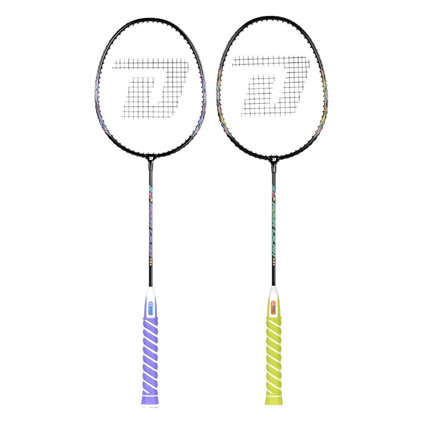 Red Double Happiness Washable Handle Badminton Racket Student Double Racket Men and Women Adult Family Fitness Training Racket Set
