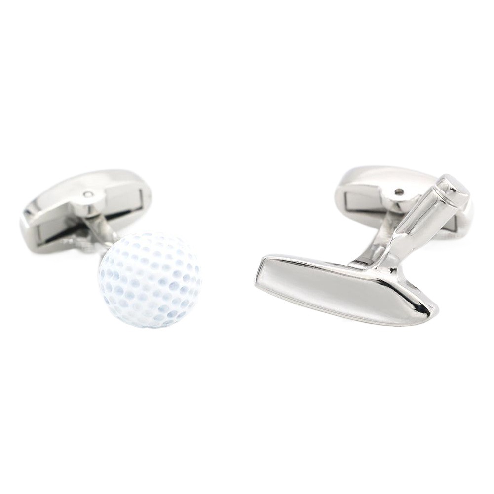 Sports Series Golf Club Ball Cufflinks Men's French Button Cuffles Thickened Plating