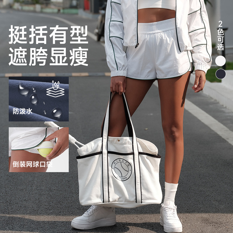 New Fitness Pants dark blue Outer Wear Casual Training Pocket Sports Shorts Running Loose Quick-drying Sports Pants