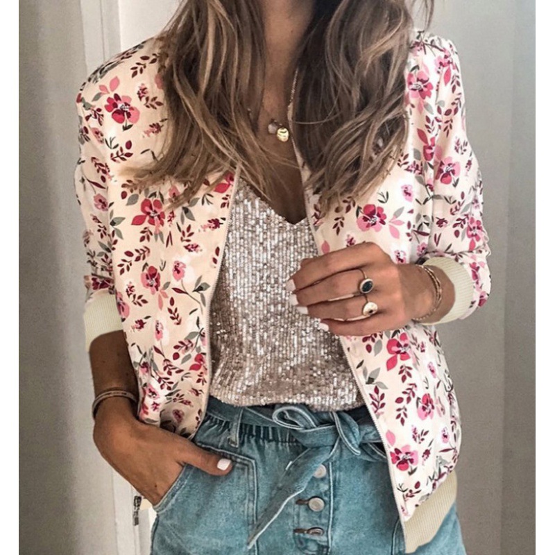 Picture of ebay AliExpress wish2023 Spring and Autumn New Fashion Printed European and American Zipper Winter Long Sleeve Coat Women's Jacket