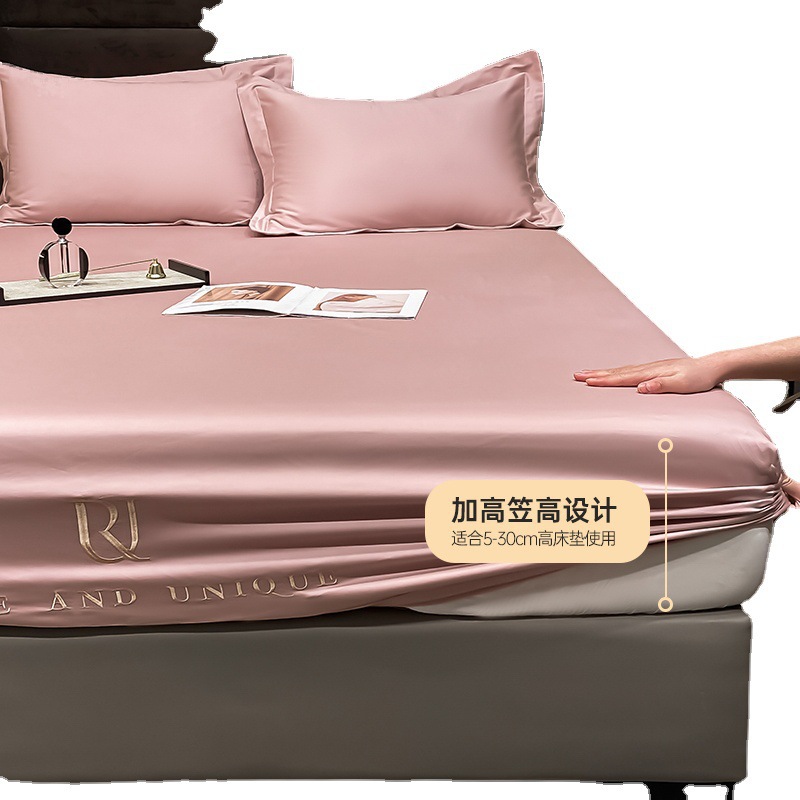 Picture of Class A 120 cotton 100 cotton bed hat single mattress dustproof protective cover all-inclusive bed sheet bedspread summer 4