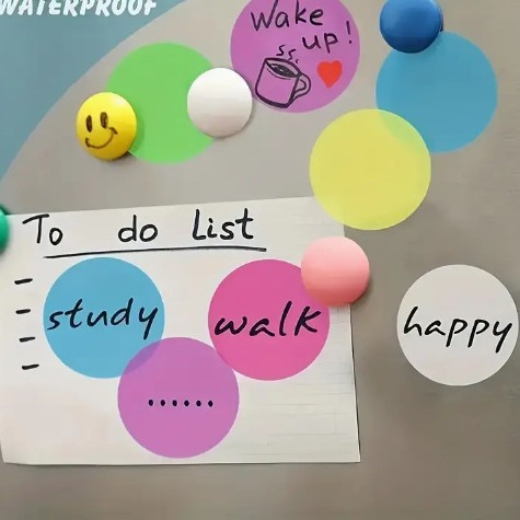 Picture of Cross-border Hot Sale Round Transparent Waterproof Index Sticker N Bookmark Aesthetic Sticker Office School Supplies