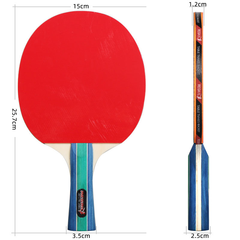 Picture of Cross-border hot sale Regail table tennis racket suit 4 8 ball table tennis racket horizontal racket straight color