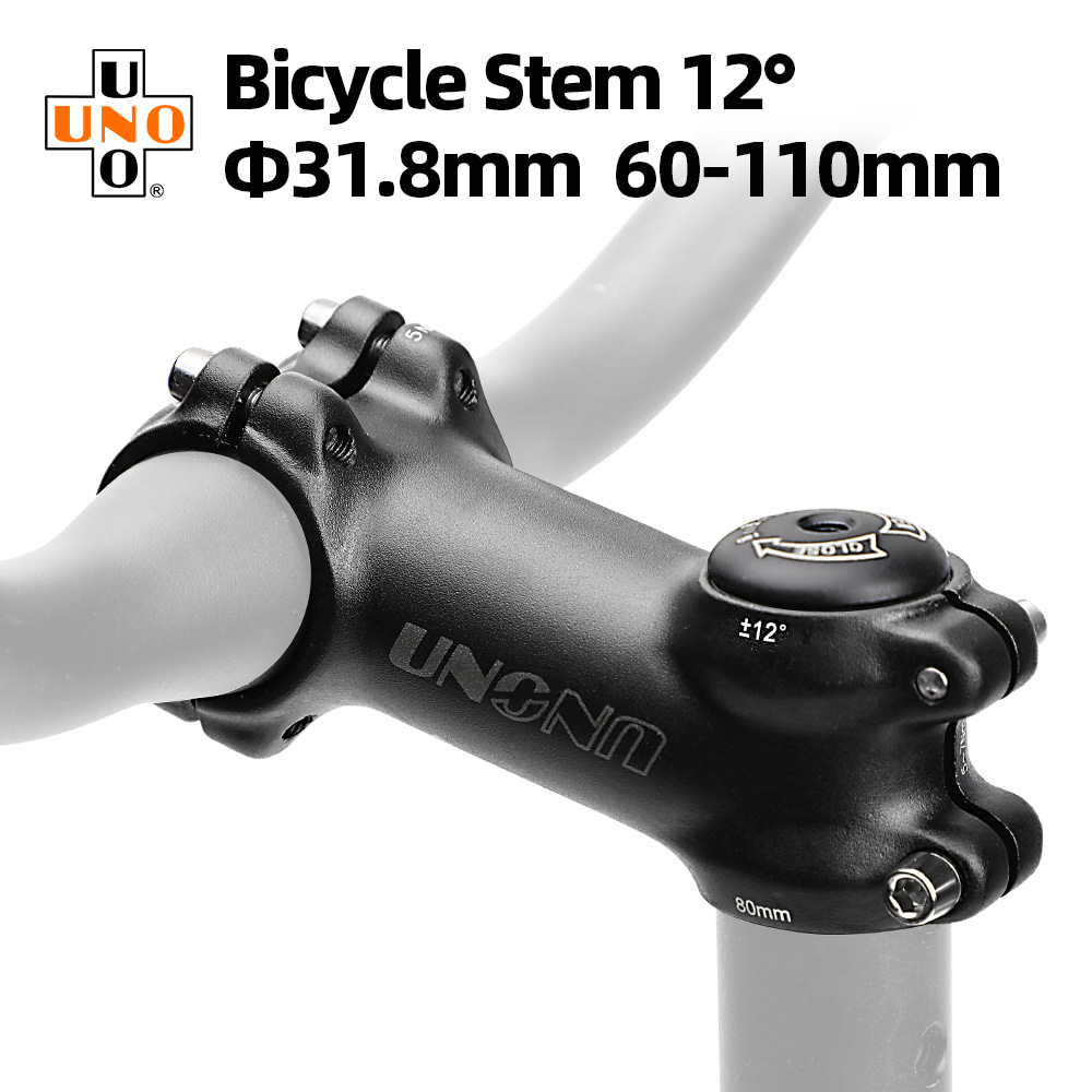 UNO mountain road bike handle 12 degrees positive and negative angle can be installed aluminum alloy riser bicycle spare parts