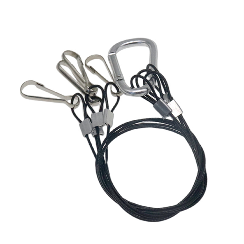 Picture of Lighting Sling Line, Plant Lamp Hook, Lamp Sling, Safety Rope, Anti-Falling Rope Line, One-To-Four Rope Lock Hook, Led