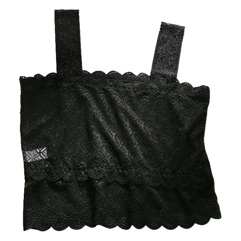 Picture of 2023 New Style Lace Back Lace Sling Breast Wrapping Base All-match Sexy Navel Anti-light Tube Top Women