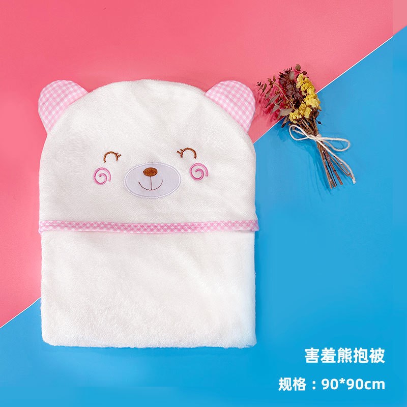 Picture of Baby Bath Towel Cushion Hooded Class A Bamboo Fiber Coated Newborn Baby Swaddling Children's Bath Towel Cover Blanket Cloak