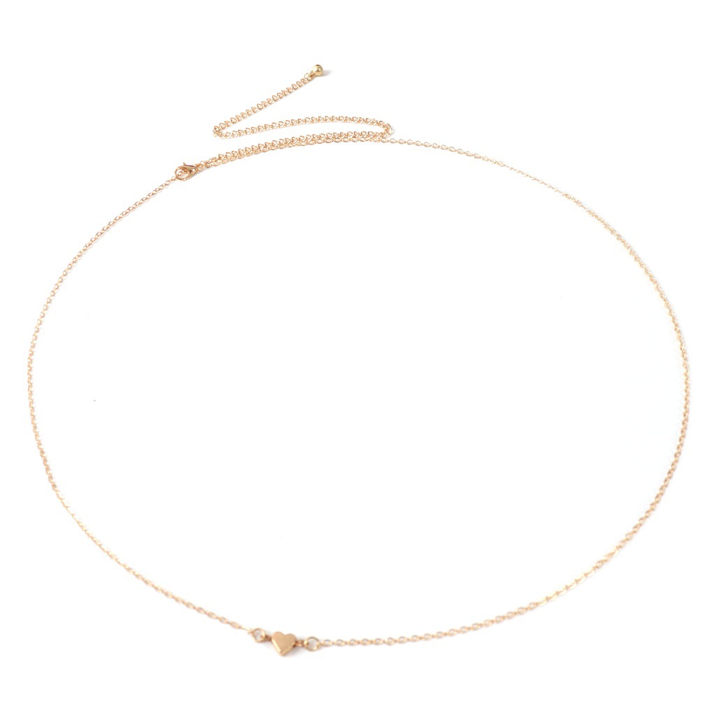 Spice Girl Figure Accessories Fashion Simple Alloy Heart Heart Shape Waist Chain Body Chain Women's Waist Chain