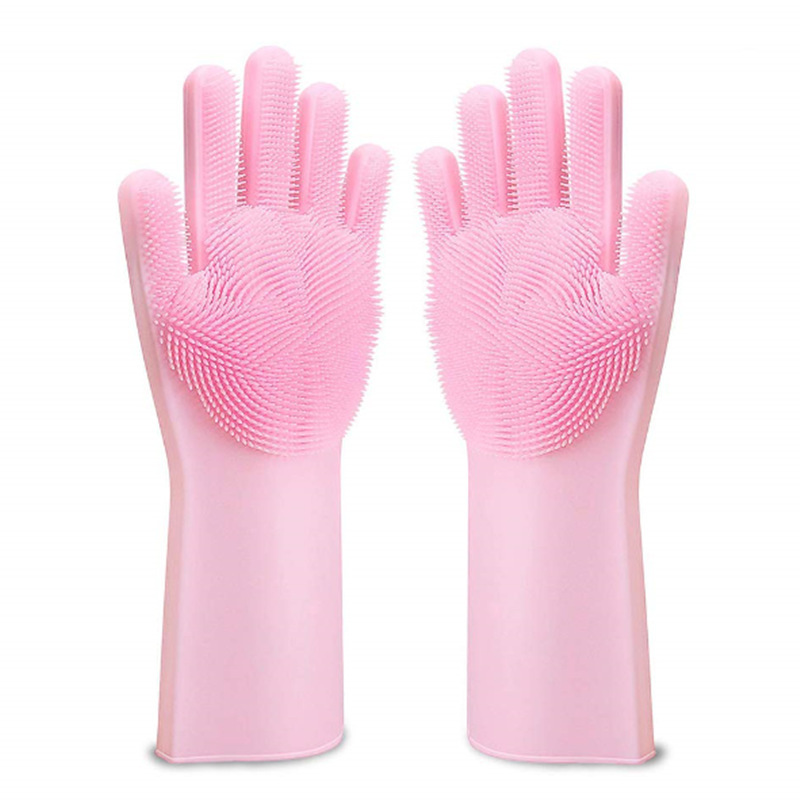 Magic silicone dishwashing gloves kitchen waterproof silicone gloves heat insulation high temperature silicone gloves