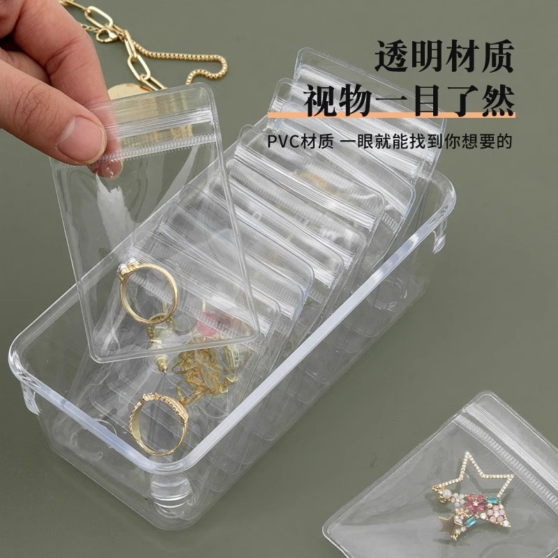 Picture of Anti-oxidation Jewelry Box Earrings Earrings Ring Sealed Bag Necklace Small Bracelet Transparent Moisture-proof Dustproof Storage Bag